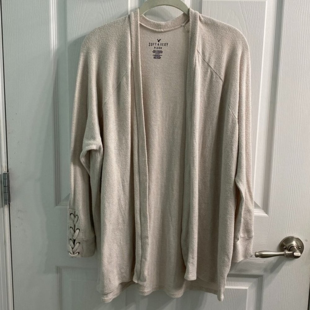 AE Soft & Sexy Plush Cardigan - Cream